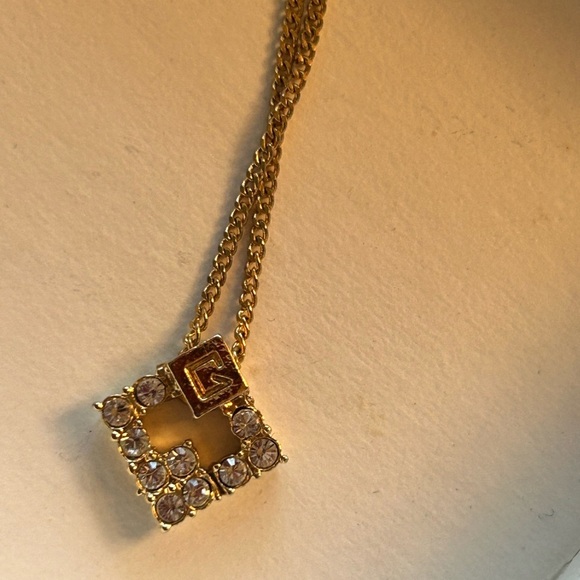 Givenchy Gold and Rhinestone “G” Logo Necklace - Picture 7 of 7